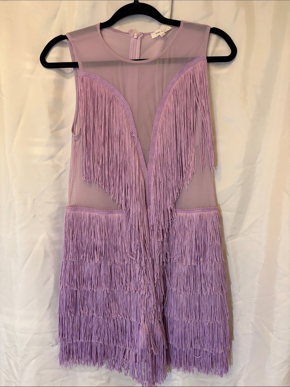Bear Dance Lilac Fringe Mini Dress